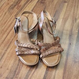 NWT Tamaris Broen Braided Leather Chunky Sandals